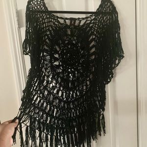 Black Crochet Top 2X/3X